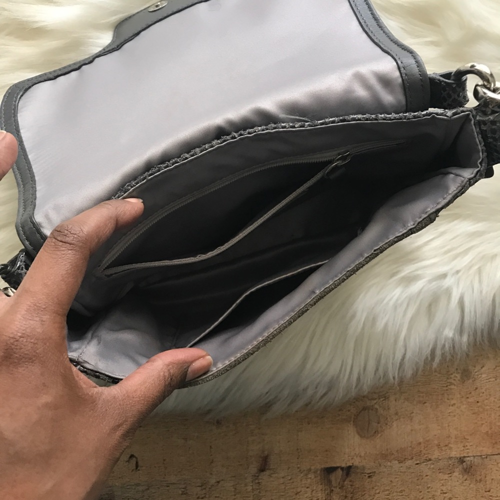 SOLD Coach Taylor Suede & Exotic Leather Front Flap Bag - Picture 6 of 8